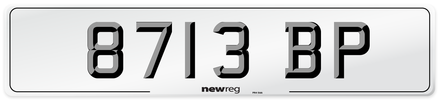 8713 BP Number Plate from New Reg